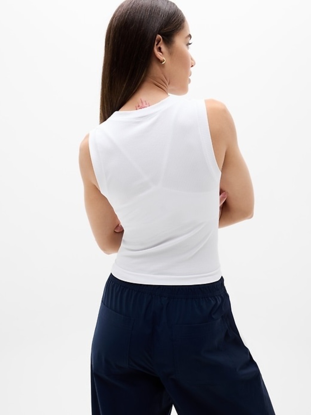 NEW! Athleta Renew Seamless Muscle Tank Top White Medium - Picture 4 of 11